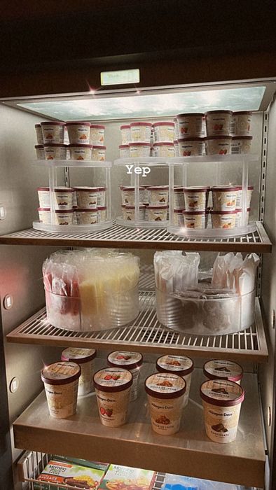 kris jenner freezer ice cream