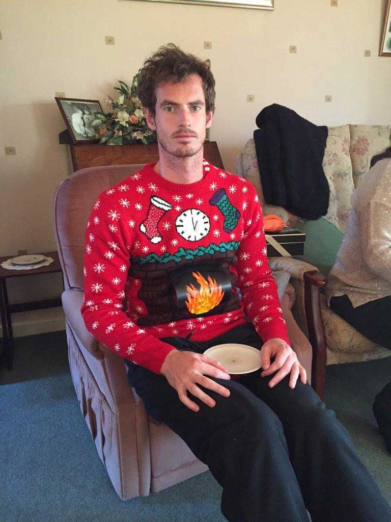 Andy Murray takes to social media to show off his Christmas jumper