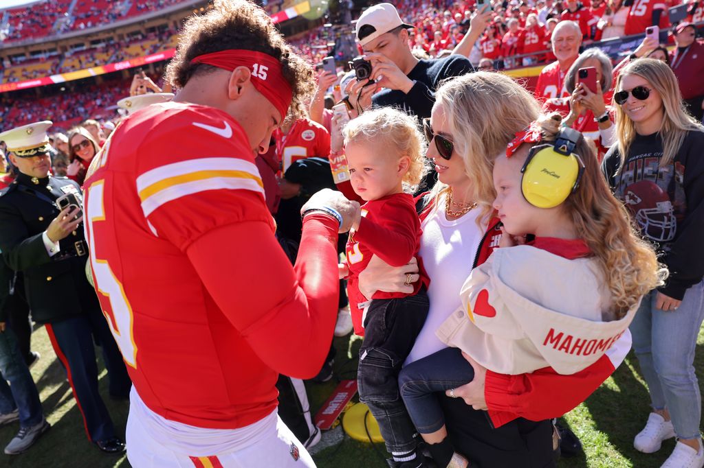 Brittany's kids have previously worn headphones to the games