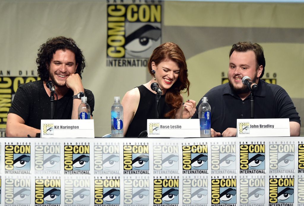 Kit Harington, Rose Leslie and John Bradley on a ComicCon panel