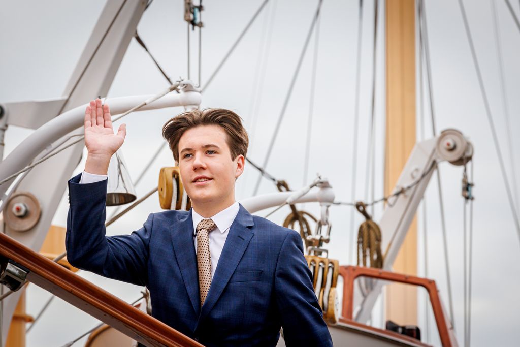 Prince Christian on board royal yacht