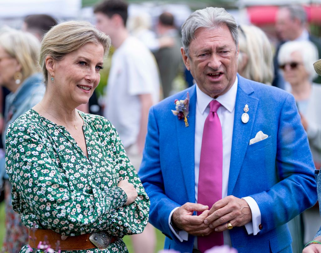 Duchess Sophie standing with Alan Titchmarsh