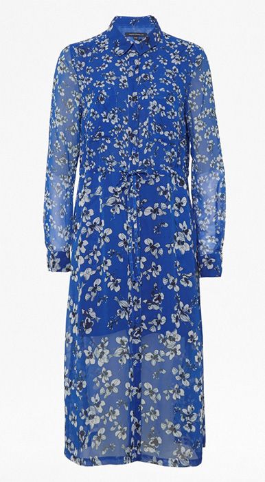 blue floral dress french connection