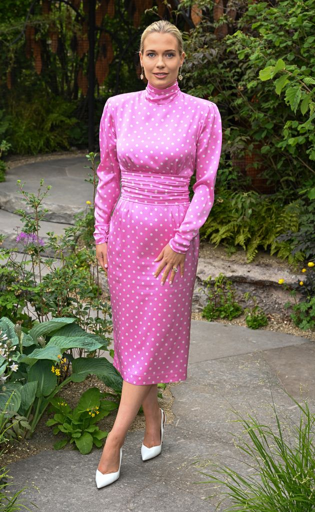 Lady Eliza Spencer wearing a pretty pink Alessandra Rich dress 