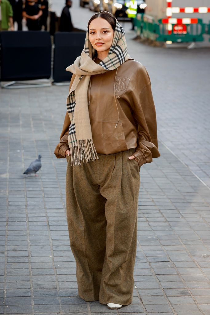 Jade Thirlwall attends the Burberry show during London Fashion Week September 2024 at the National Theatre on September 16, 2024 in London, England. (Photo by John Phillips/Getty Images)