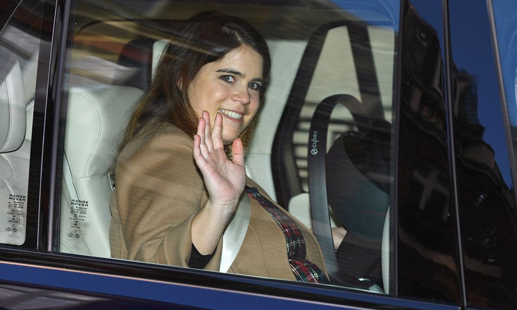 princess eugenie leaving hospital