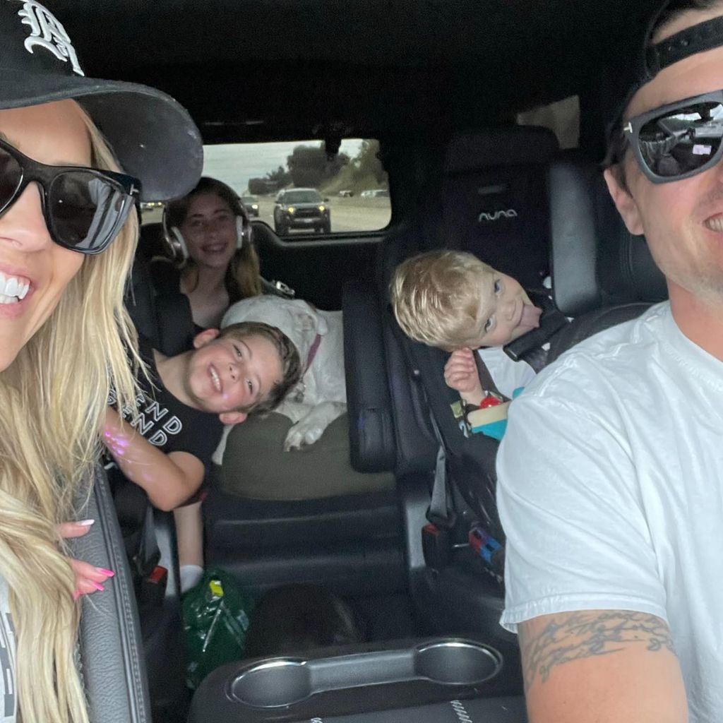 Christina Hall shared a never-before-seen family photo with Joshua and her three children