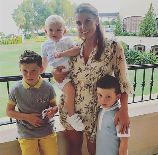 coleen rooney and three of her sons