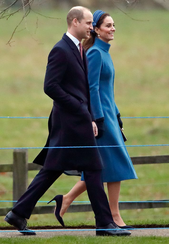 Prince William walking with Kate Middleton