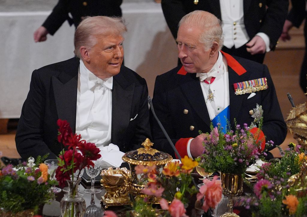 Donald Trump and King Charles speaking
