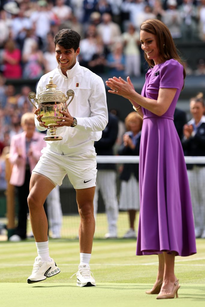 The royal wore a pair of Camila Elphick kitten heels for the occasion