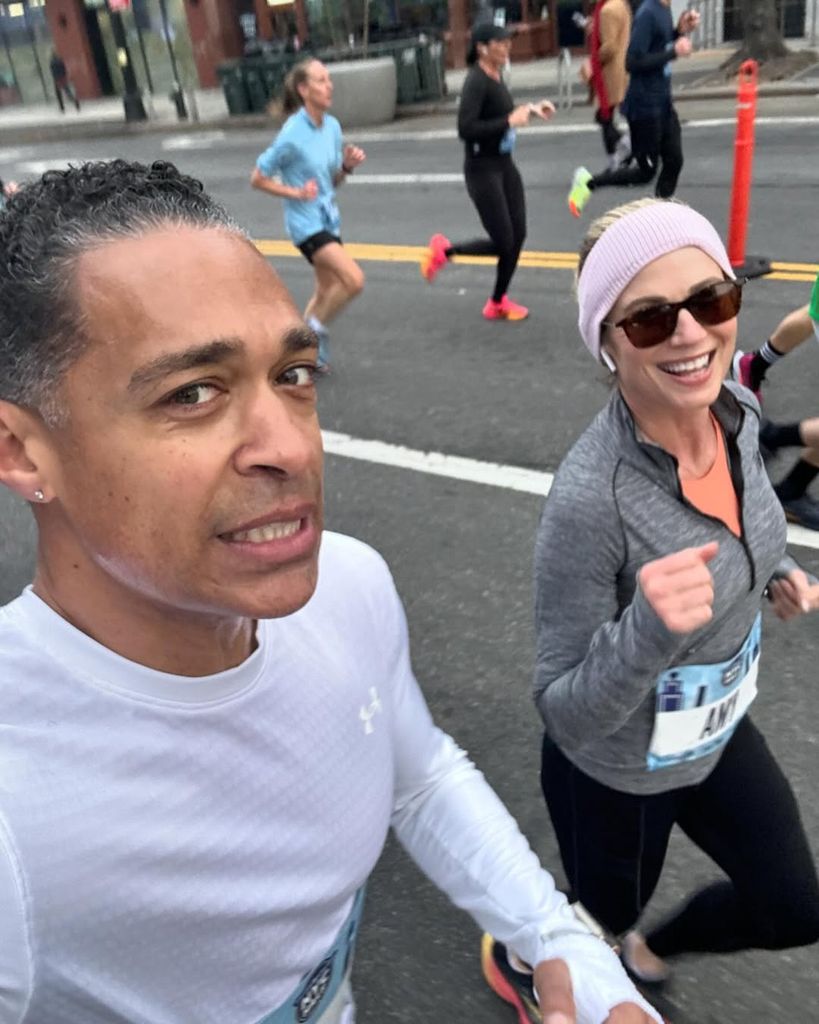 T.J. and Amy Robach have taken part in several marathons this year