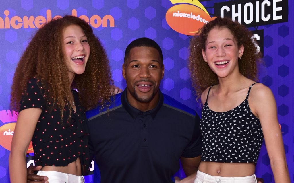 GMA's Michael Strahan with twins Isabella and Sophia