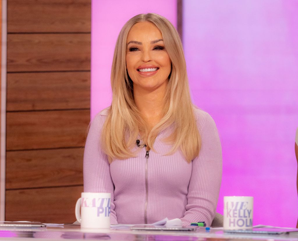 Katie Piper on Loose Women in a lilac top