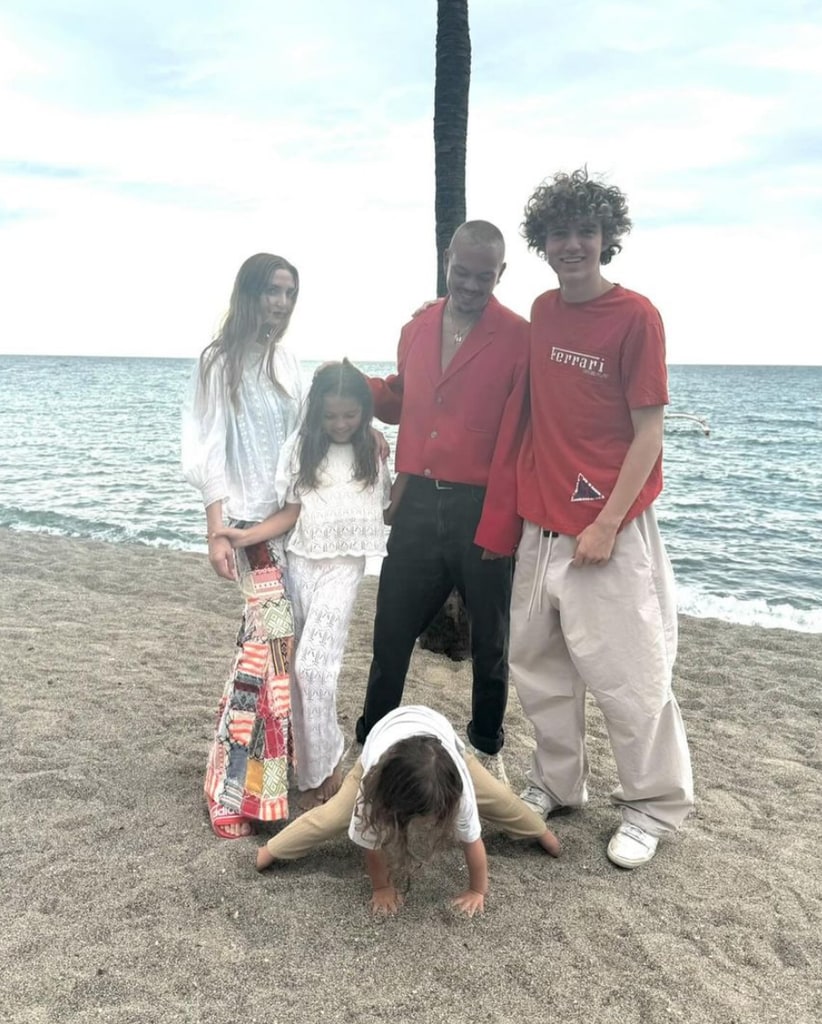 Photo shared by Ashlee Simpson on Instagram July 2024 with her family while on vacation in Hawai'i.
