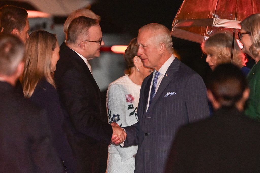 Australia's Prime Minister Anthony Albanese welcomes Britain's King Charles III and Queen Camilla 