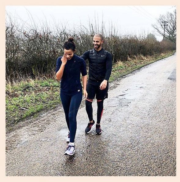 Rochelle Marvin Humes marathon training