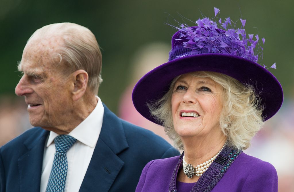 amilla, Duchess of Cornwall and Prince Philip, Duke of Edinburgh tour Queen Mother Square