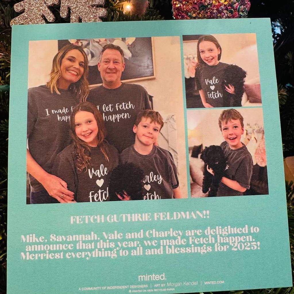 Savannah Guthrie's Christmas card reveals their new puppy