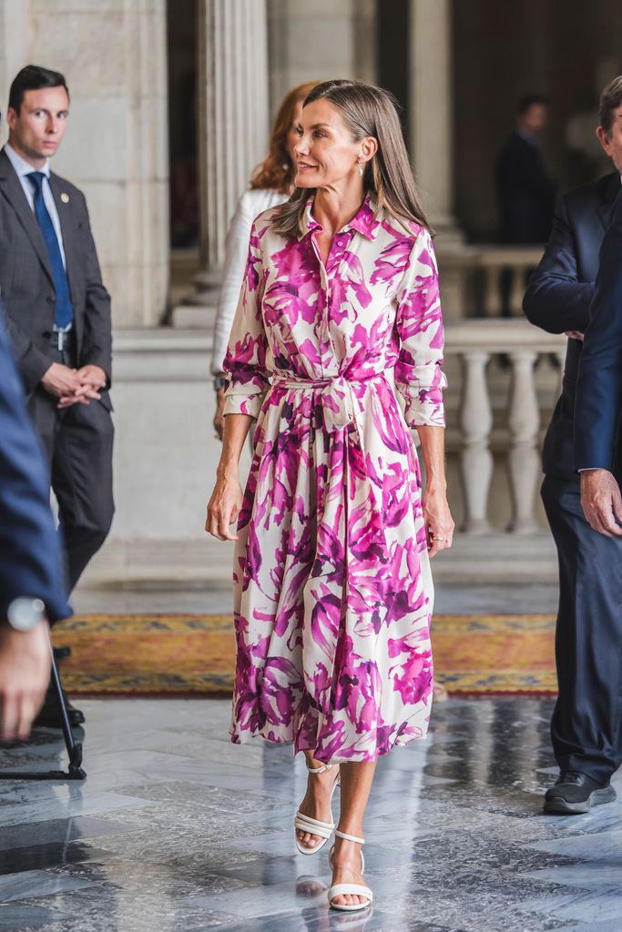 Queen Letizia of Spain attends the annual meeting of Directors of the Cervantes Institute at Barcelona City Hall on July 23, 2024 in Barcelona, Spain. (Photo by Xavi Torrent/Getty Images)