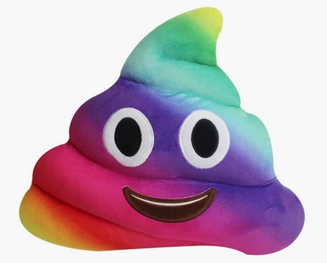 rainbow emoji pillow