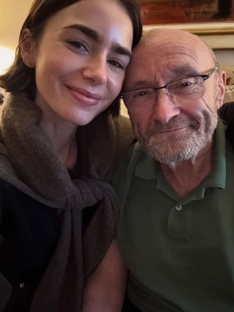 Lily Collins and her famous dad Phil