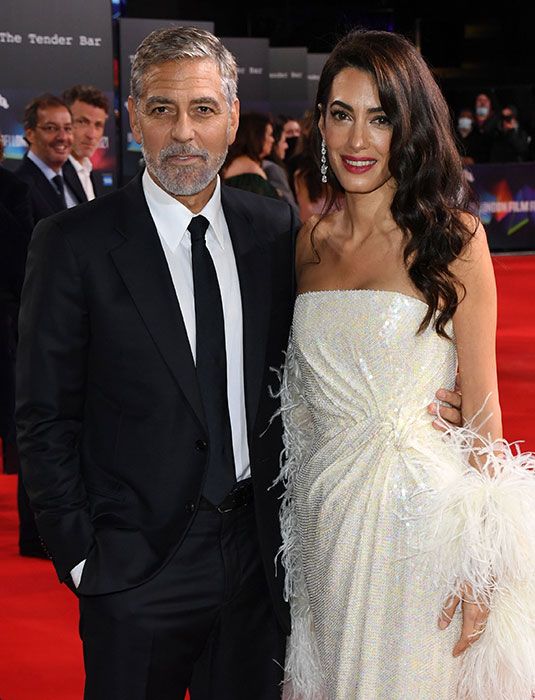 George Amal Clooney Tender Bar premiere