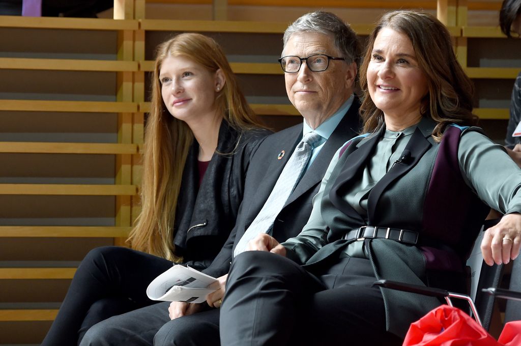 Phoebe Adele Gates, Bill Gates, and Melinda Gates attend the Goalkeepers 2017, at Jazz at Lincoln Center on September 20, 2017 in New York City.  Goalkeepers is organized by the Bill & Melinda Gates Foundation to highlight progress against global poverty and disease, showcase solutions to help advance the Sustainable Development Goals (or Global Goals) and foster bold leadership to help accelerate the path to a more prosperous, healthy and just future.