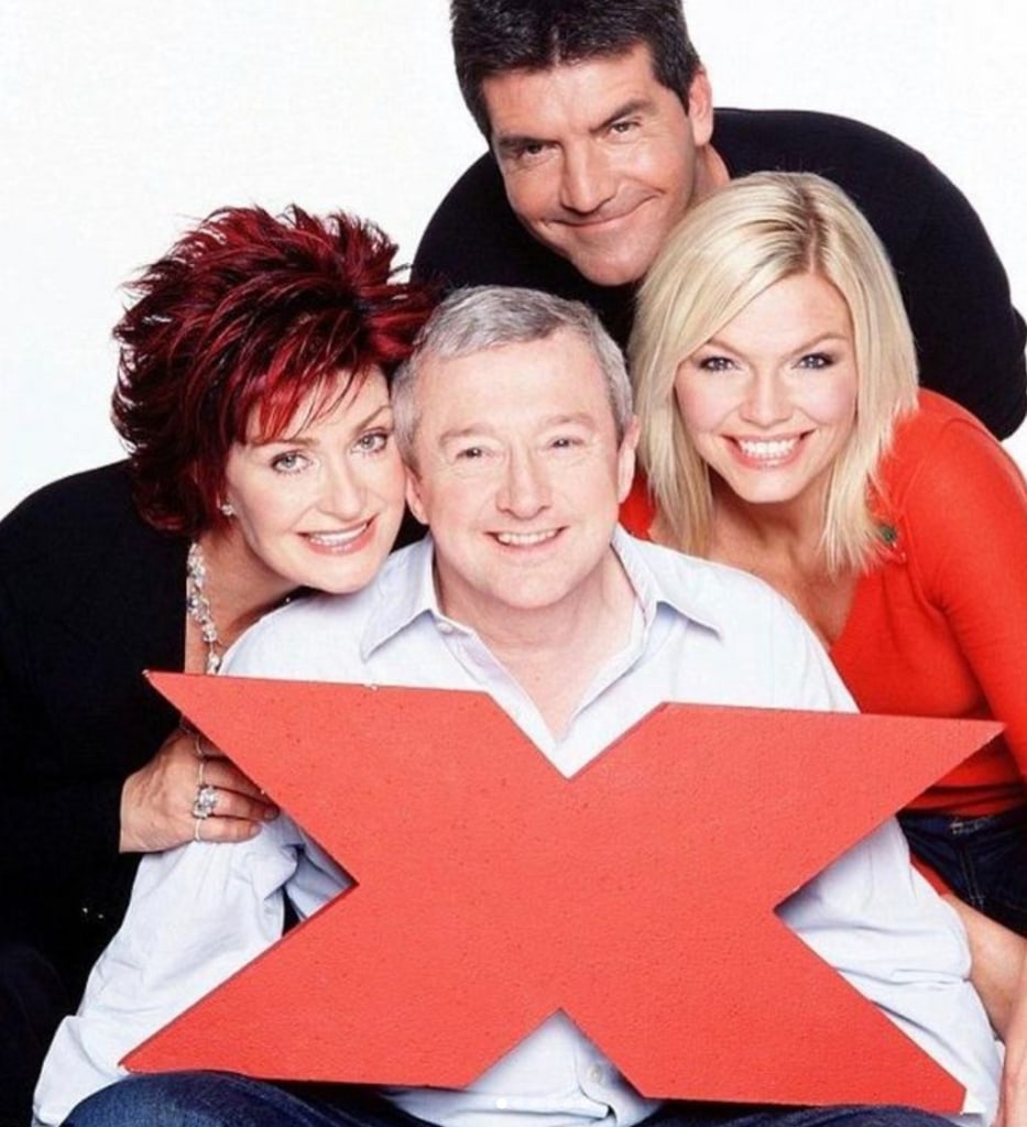 Kate rose to fame hosting The X Factor with judges Sharon Osbourne, Simon Cowell and Louis Walsh
