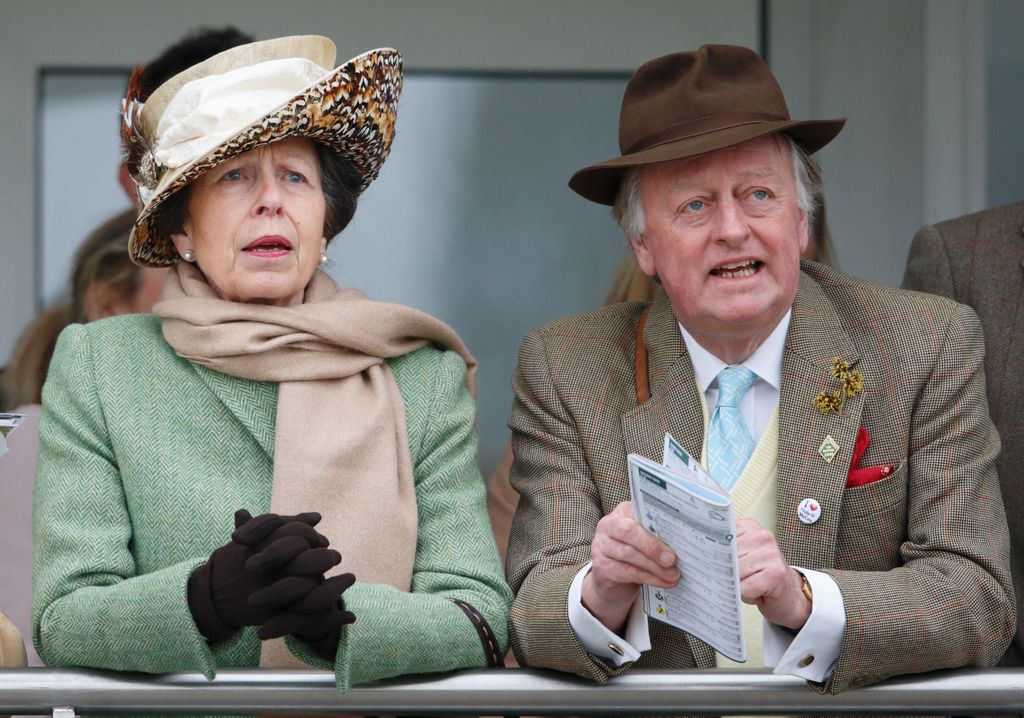 Princess Anne with Andrew Parker Bowles at the races in 2016