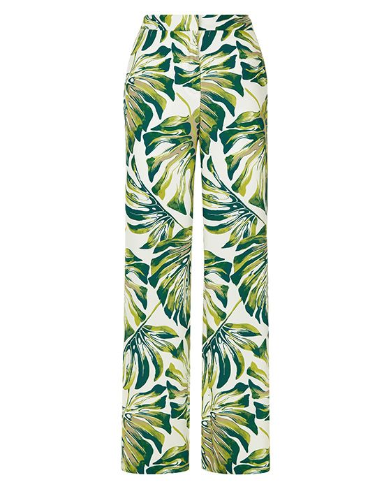 palm printed trousers jaeger