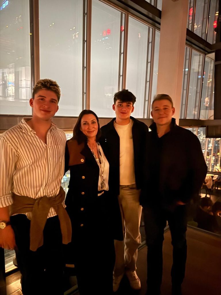 Ben Shephard with his sons and wife Annie