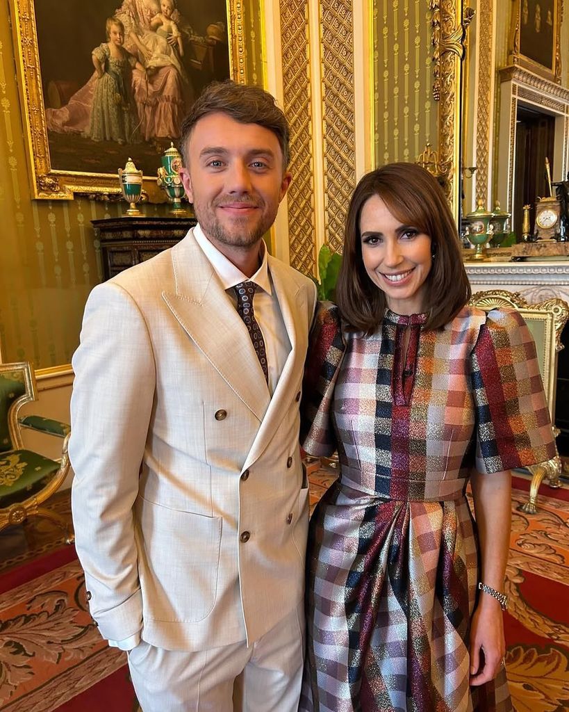 Alex Jones with Roman Kemp at Buckingham Palace
