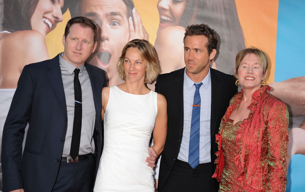 Ryan Reynolds with his mum, brother Terry and another woman