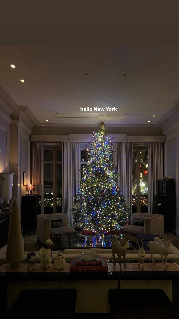 Kelly Ripa and Mark Consuelos' New York City home with its Christmas tree, shared on Instagram by their daughter Lola Consuelos