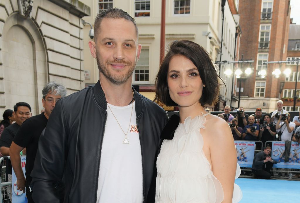 LONDON, ENGLAND - JULY 04:  Tom Hardy (L) and Charlotte Riley attend the UK Premiere of "Swimming With Men' at The Curzon Mayfair on July 4, 2018 in London, England.  (Photo by David M. Benett/Dave Benett/WireImage)