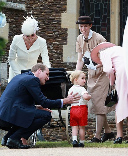 prince george at princess charlotte christening