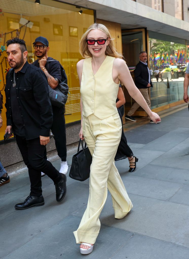 Dakota Fanning is seen at the "Today" show on June 04, 2024 in New York City. 