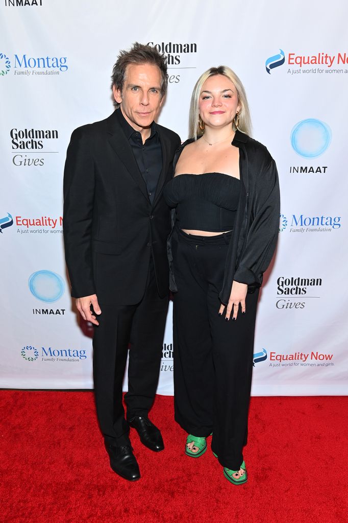 ben stiller with daughter ella stiller rare red carpet appearance