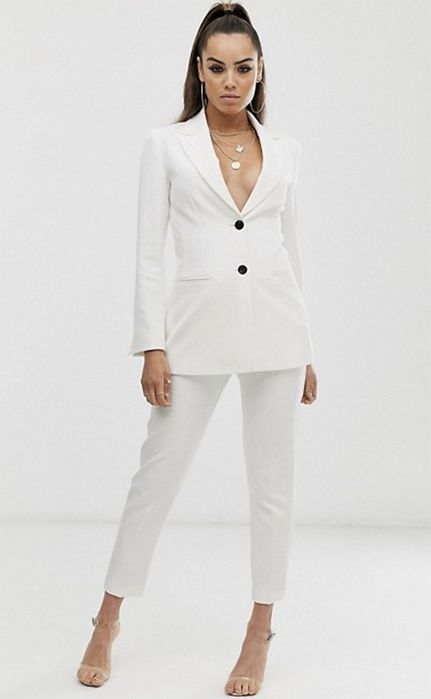 white suit topshop