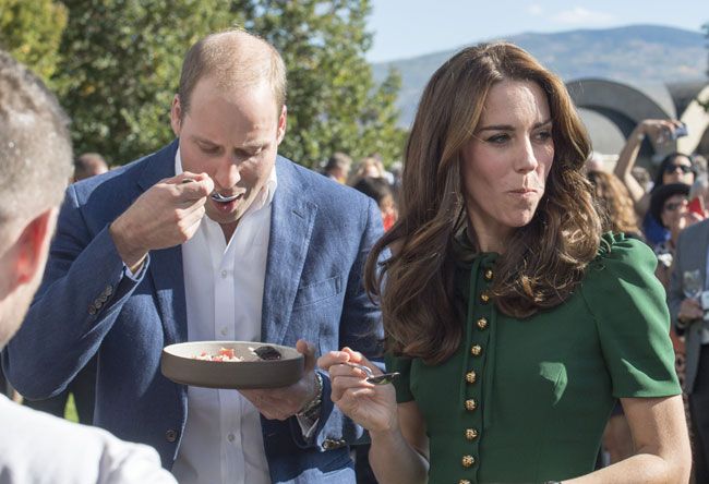 Princess Kate and Prince William trying out geoduck