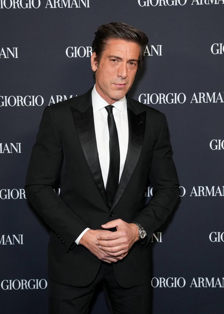 David Muir at the Giorgio Armani RTW Spring 2025 fashion show held at the Park Avenue Armory on October 17, 2024 in New York, New York.