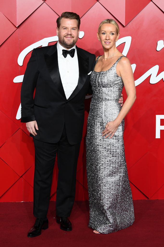 James Corden and Julia Corden attend The Fashion Awards 2024 presented by Pandora at the Royal Albert Hall on December 02, 2024 in London, England 