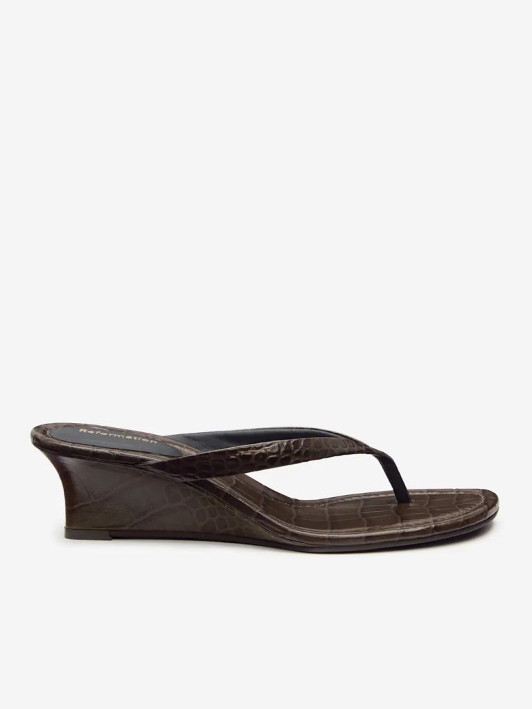 Reformation heel flip flop