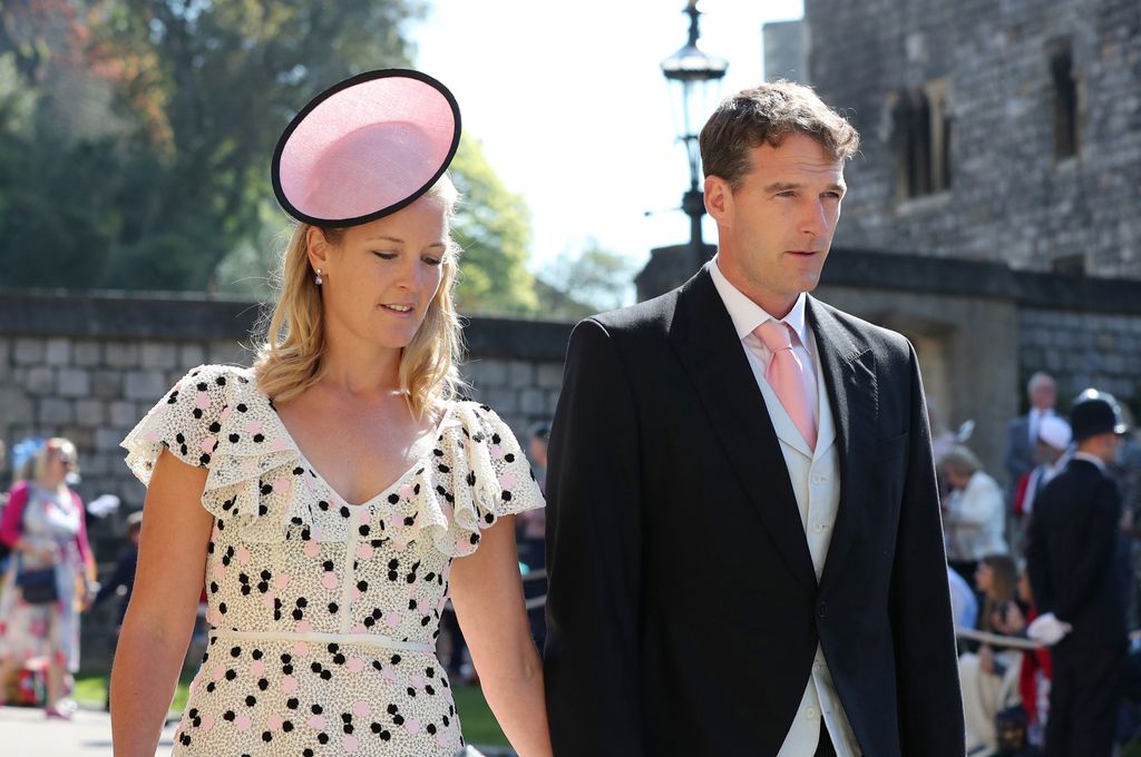 Edwina Louise Grosvenor and Dan Snow arrive for the wedding ceremony of Prince Harry and Meghan Markle