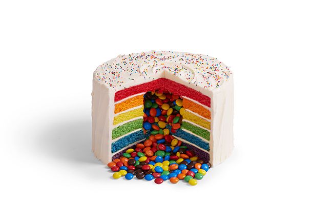 rainbow pinata cake