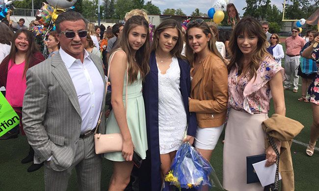 Sylvester Stallone celebrates daughter Scarlet's graduation