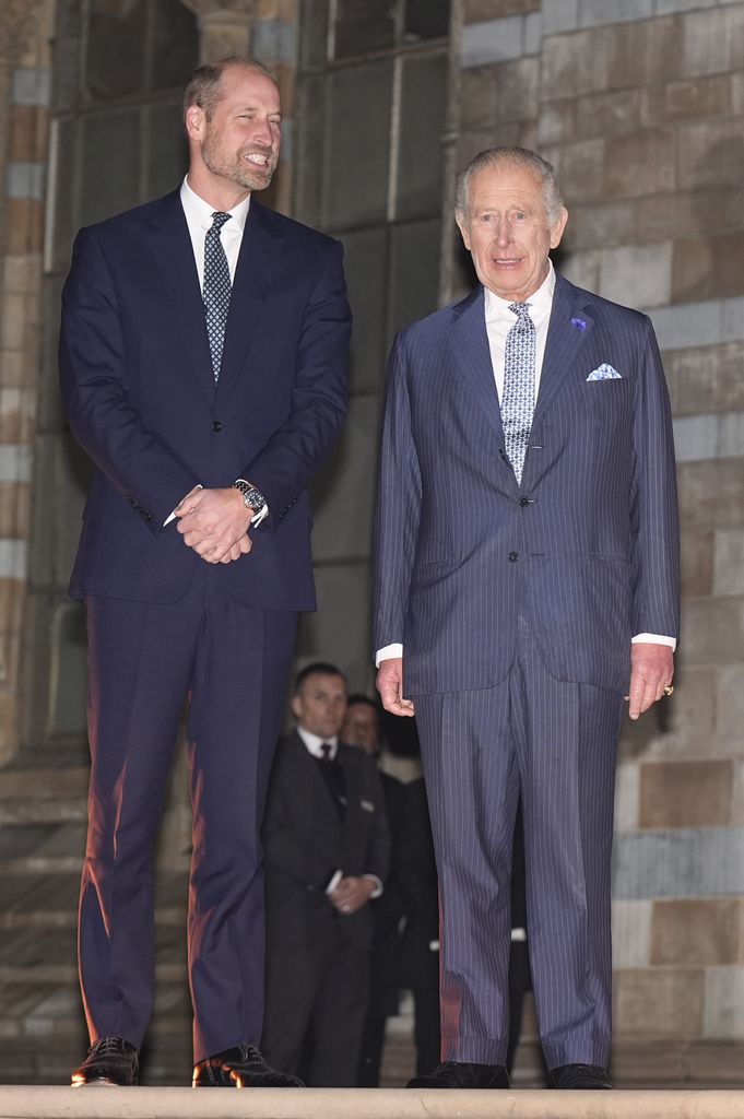 King Charles III and his son, the Prince of Wales arrive for the Countdown to Cop30 event, hosted jointly by the Natural History Museum and UK Government and held at the London Museum
