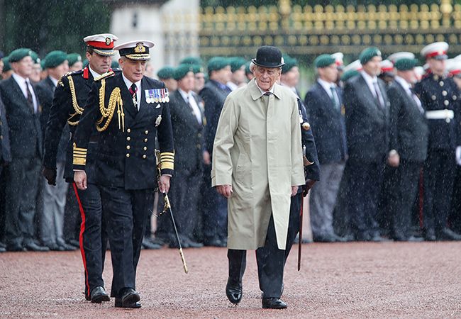 prince philip last engagement at palace in the rain