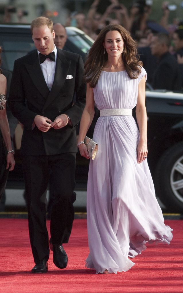 Kate Middleton Wears White One-Shouldered Dress for the 2019 BAFTA Awards  With Prince William